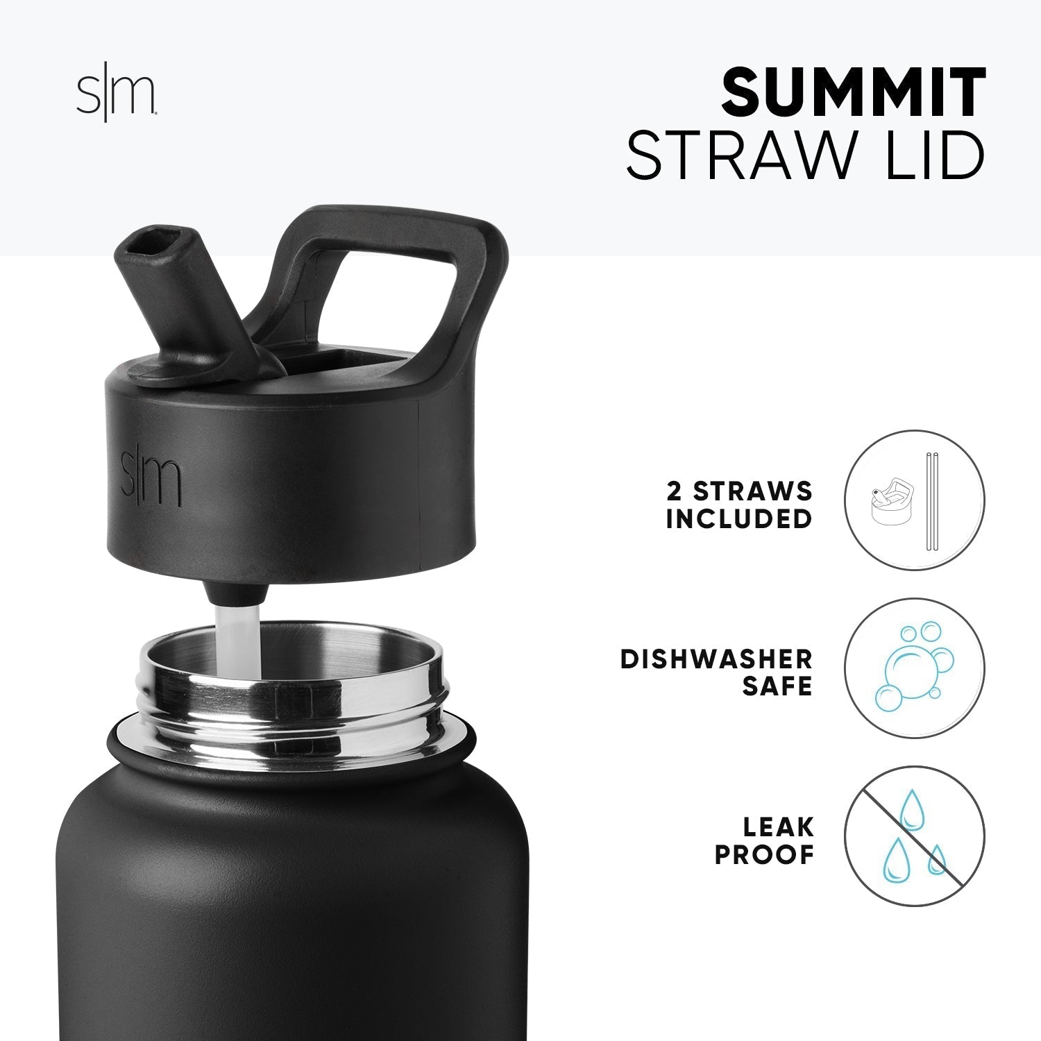 Collegiate Summit Water Bottle with Straw Lid X9 zT